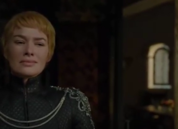  Cersei Lannister (Lena Headey) looks on the exploding Sept of Baelor.  