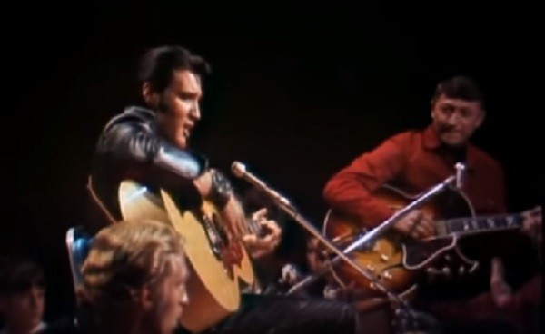 Elvis Presley and guitarist Scotty Moore performed together  during the King of Rock and Roll's comeback special aired on NBC.