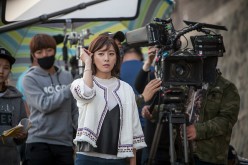 Choi Yoon-so, center, stands by on the set of a South Korean TV drama 'Gahwamansasung' or Bong's Happy Restaurant by MBC (Munhwa Broadcasting Corp.) on April 25, 2016 in Incheon, South Korea. 