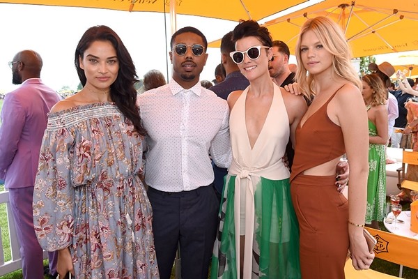 Shanina Shaik, Michael B. Jordan, Jaimie Alexander and Nadine Leopold attend the Ninth Annual Veuve Clicquot Polo Classic at Liberty State Park on June 4, 2016 in Jersey City, New Jersey. 