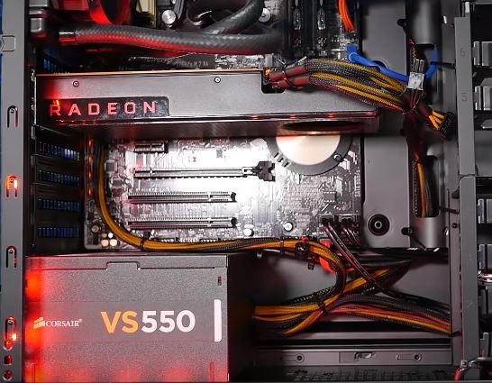 The Radeon RX 480 is placed inside a desktop CPU