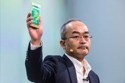 President and CEO of Sony Mobile COmmunication Hiroki Totoki presents the new Sony Xperia X device on the opening day of the World Mobile Congress. 