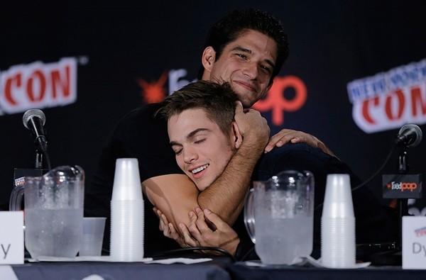 'Teen Wolf' stars Tyler Posey and Dylan Sprayberry attend New York Comic-Con 2015 day 2 at The Jacob K. Javits Convention Center on October 9, 2015 in New York City. 