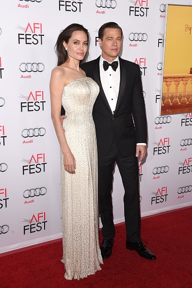 Writer-director-producer-actress Angelina Jolie Pitt (L) and actor-producer Brad Pitt attend the opening night gala premiere of Universal Pictures' 'By the Sea' during AFI FEST 2015 presented by Audi at TCL Chinese 6 Theatres on November 5, 2015 in Hollyw