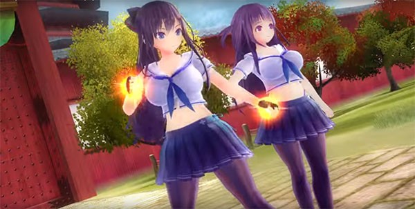 A "Valkyrie Drive: Bhikkhuni" female character and her partner prepare for the next battle that they will face soon.