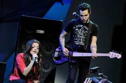 Bebe Rexha and Pete Wentz of Black Card's perform onstage at the 13th Annual Young Hollywood Awards at Club Nokia on May 20, 2011 in Los Angeles, California.
