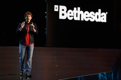 Game Director and Executive Producer at Bethesda Game Studios, Todd Howard speaks about 'Fallout 4' during the Bethesda E3 2015 press conference at the Dolby Theatre.
