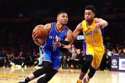 Russell Westbrook and D'Angelo Russell