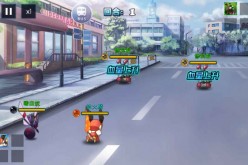Screenshot of the game City Spirit Go, a knockoff of the popular Pokemon Go mobile game that is gaining popularity in China
