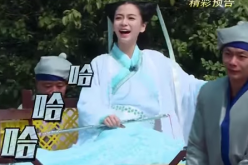 Chinese model-acterss Yang Ying aka Angelababy comes out in a scene of 