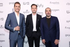 (L-R) Gabriel Macht, Patrick J. Adams, and Rick Hoffman attend the 2015 NBCUniversal Cable Entertainment Upfront at The Jacob K. Javits Convention Center on May 14, 2015 in New York City.