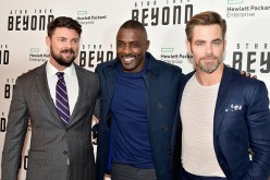 (L-R) Karl Urban, Idris Elba and Chris Pine attend the 'Star Trek Beyond' New York Premiere at Crosby Street Hotel on July 18, 2016 in New York City.    
