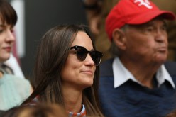 Pippa Middleton watches on in centre court on day seven of the Wimbledon Lawn Tennis Championships at the All England Lawn Tennis and Croquet Club on July 4, 2016 in London, England.