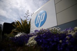 A sign is posted outside of the Hewlett-Packard headquarters on May 23, 2014 in Palo Alto, California. 