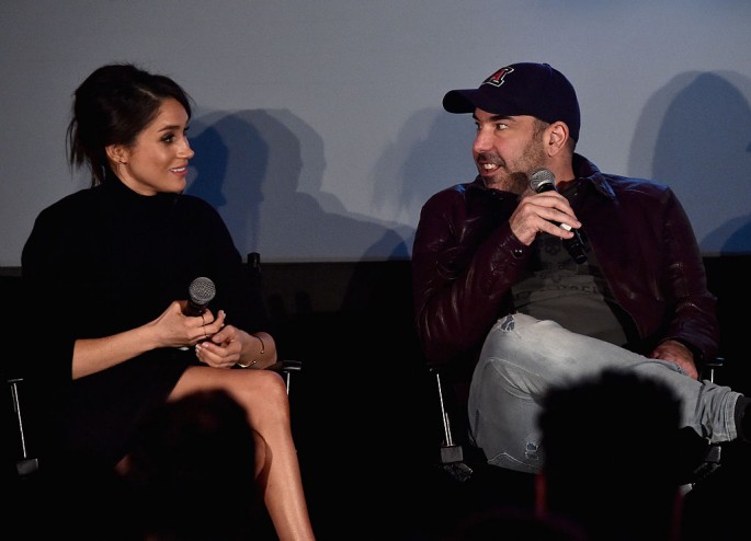 Actors Meghan Markle and Rick Hoffman attend a Q&A following the premiere of USA Network's 'Suits' Season 5 at Sheraton Los Angeles Downtown Hotel on January 21, 2016 in Los Angeles, California. 