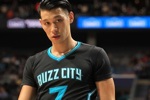 Jeremy Lin looks on as a member of the Hornets during a game last season in Charlotte.