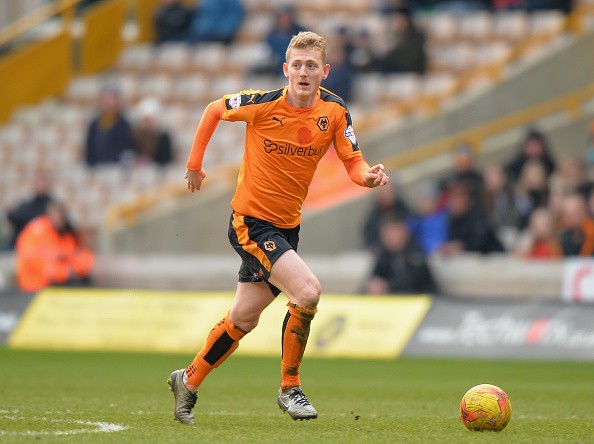 George Saville of Wolverhampton Wanderers during the Sky Bet Championship match between Wolverhampton Wanderers and Derby County at Molineux on Feb. 27, 2016, in Wolverhampton, United Kingdom.