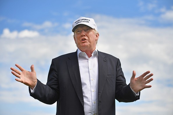 Republican presidential candidate Donald Trump visits Trump International Golf Links on June 25, 2016 in Aberdeen, Scotland.  
