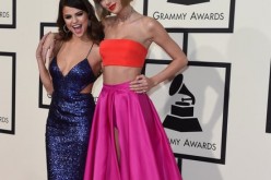 Selena Gomez and Taylor Swift attend the 58th Grammy Awards at the Staples Center in Los Angeles, California, on Feb. 15, 2016.