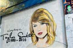 RIP Taylor Swift mural painted by Lushsux on a wall in Melbourne, Australia.