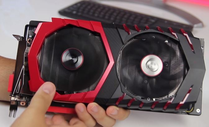 The MSI GTX 1060 Gaming X, not the MSI Radeon RX 480 Gaming X 8G, is shown