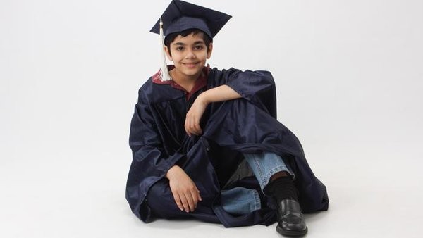 Child prodigy Tanishq Abraham, who graduated with three degrees from the American Rover College in Sacramento when he was just 11 years old.