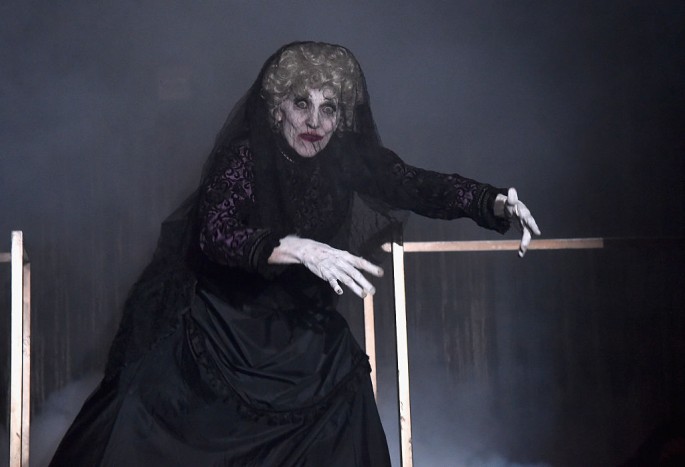 Actor Tom Fitzpatrick dressed as the Bride In Black attends the after party for the premiere of Focus Features' 'Insidious: Chapter 3' at the Emerson Theater on June 4, 2015 in Hollywood, California.