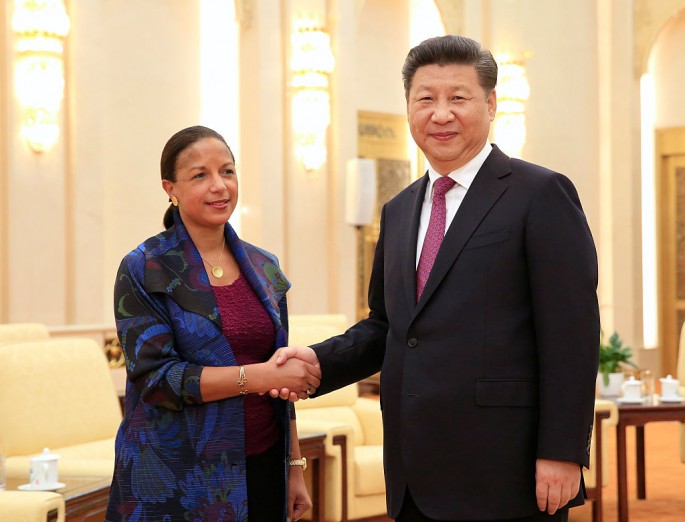 U.S. National Security Adviser Susan Rice met with Chinese President Xi Jinping at the Great Hall of the People during her visit to China recently.