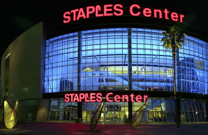 The Staples Center in Downtown Los Angeles.