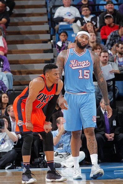  Russell Westbrook and DeMarcus Cousins.
