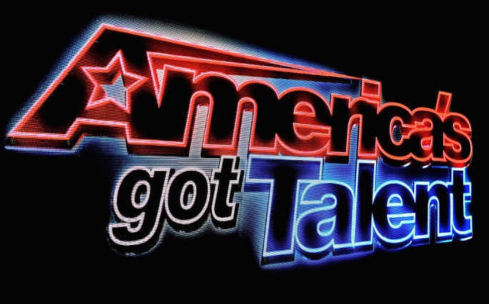 'America's Got Talent' All-Stars-Tour logo captured on the big screen onstage during opening night on Oct 6, 2015 in Salina, Kansas.