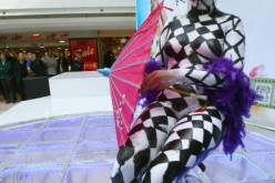Models Display Body-Painting During Shop Promotion In Changchun