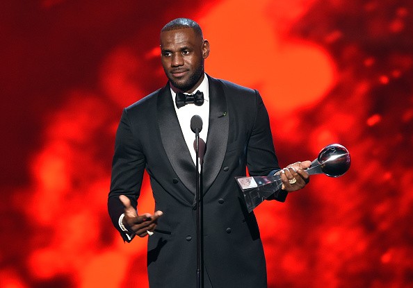 LeBron James accepts the Best Male Athlete award onstage during the 2016 ESPYS at Microsoft Theater on July 13, 2016.