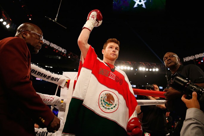 Canelo Alvarez walks to the ring during the WBC middleweight title fight at T-Mobile Arena on May 7, 2016 in Las Vegas, Nevada.