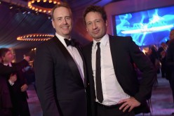 Chairman of NBC Entertainment Robert 'Bob' Greenblatt and actor David Duchovny attend Universal, NBC, Focus Features and E! Entertainment 2015 Golden Globe Awards After Party in Beverly Hills, California.  