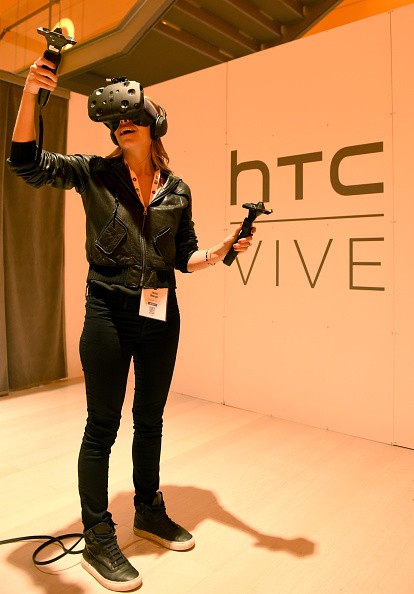 A view of HTC Vive during Advertising Week 2015 AWXII at the ADARA Stage at Times Center Hall.