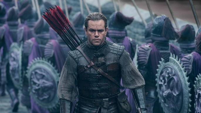 Matt Damon as a soldier in ancient China in a scene in "The Great Wall."
