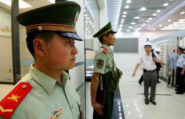 A nuclear power plant in Qinshan is being guarded by local police.