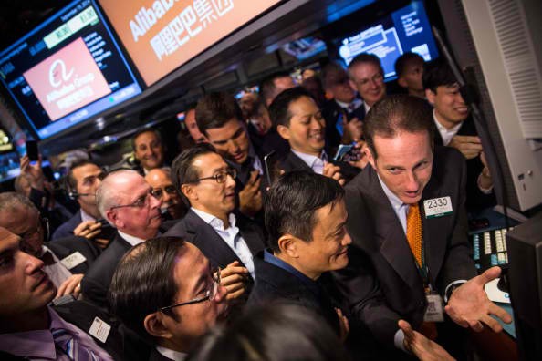 Jack Ma was in NYC during the listing of Alibaba on the New York Stock Exchange.