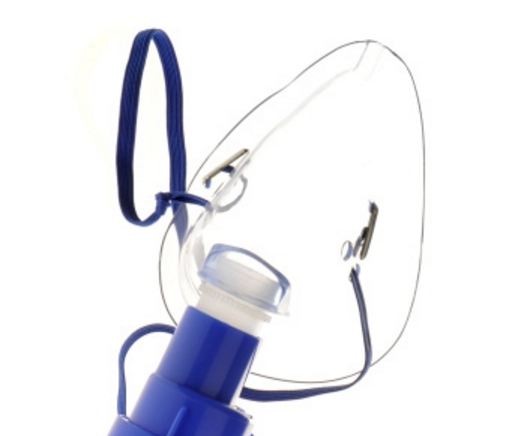 Oxygen mask used for asthma treatment