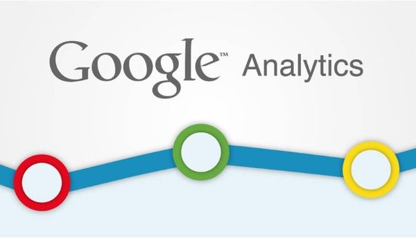 One of the descriptive logos of Google Analytics, which is a service used for analyzing digital marketing trends.