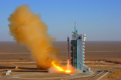 A Long March-2D carrier rocket blasts off at the Jiuquan Satellite Launch Center in Dec. 2008 in Gansu Province.