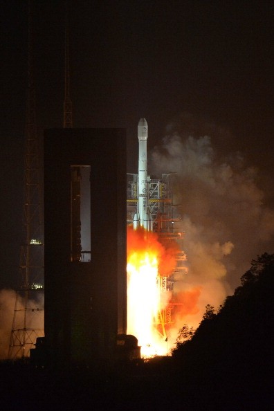 A Long March-3B carrier rocket carrying China's Chang'e-3 lunar probe takes off from the Xichang Satellite Launch Center on Dec. 2, 2013, in Xichang, China.