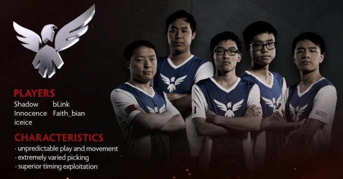 Members Wings Gaming, the champion of the 2016 DOTA 2 The International tournament. 
