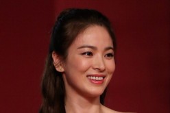 Actress Song Hye Kyo arrives for the red carpet of the 17th Shanghai International Film Festival at Shanghai Grand Theatre on June 14, 2014 in Shanghai, China.