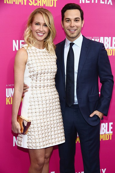 "Pitch Perfect" co-stars Anna Camp and Skylar Astin joined together for a fun and cute bachelor/bachelorette party.  