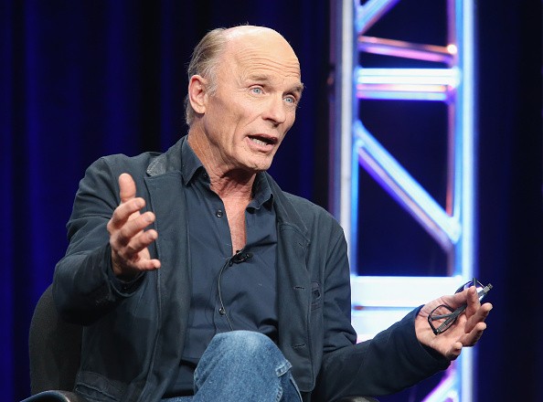 Actor Ed Harris speaks onstage during the 'Westworld' panel discussion at the HBO portion of the 2016 Television Critics Association Summer Tour at The Beverly Hilton Hotel on July 30, 2016 in Beverly Hills, California