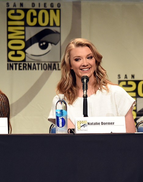 Actress Natalie Dormer speaks onstage at the 'Game of Thrones' panel during Comic-Con International 2015 at the San Diego Convention Center on July 10, 2015 in San Diego, California.  