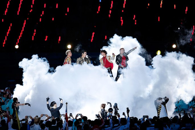 Bigbang performs during the Closing Ceremony of the 2014 Asian Games held in Incheon, South Korea. 