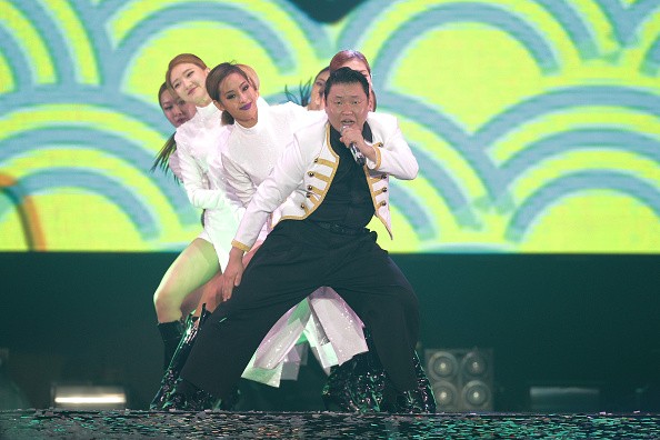 PSY performs his new song 'Daddy' during the 'All Night Stand 2015' on December 24, 2015 in Seoul, South Korea.  